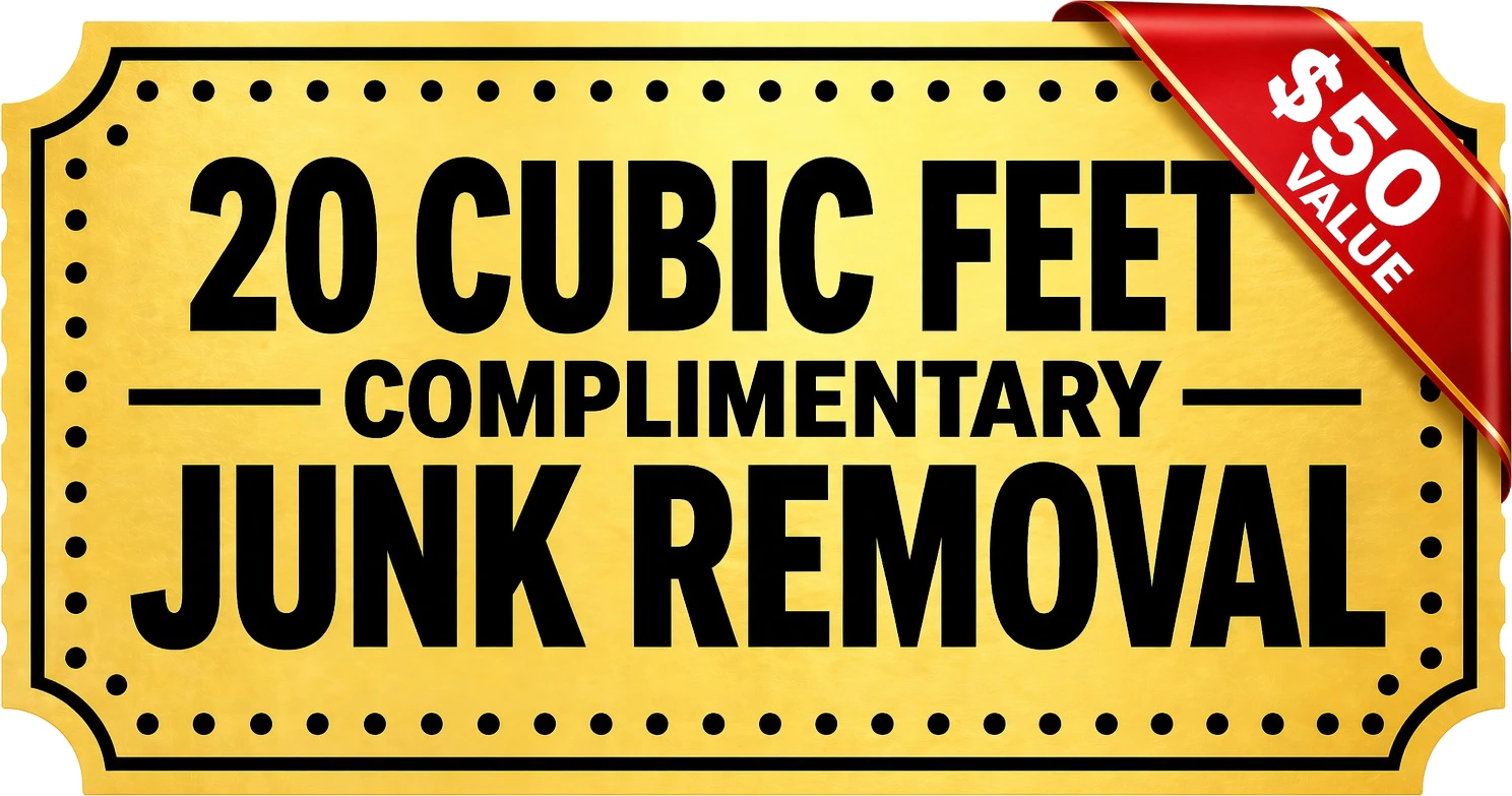 20 Cubic Feet Complimentary Junk Removal — $50 Value